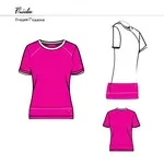 fuchsia crew-neck top image